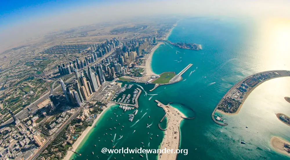 Skydiving in Dubai - Dubai city view