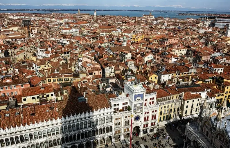 3 days in Venice Itinerary - view from st. mark's bell tower